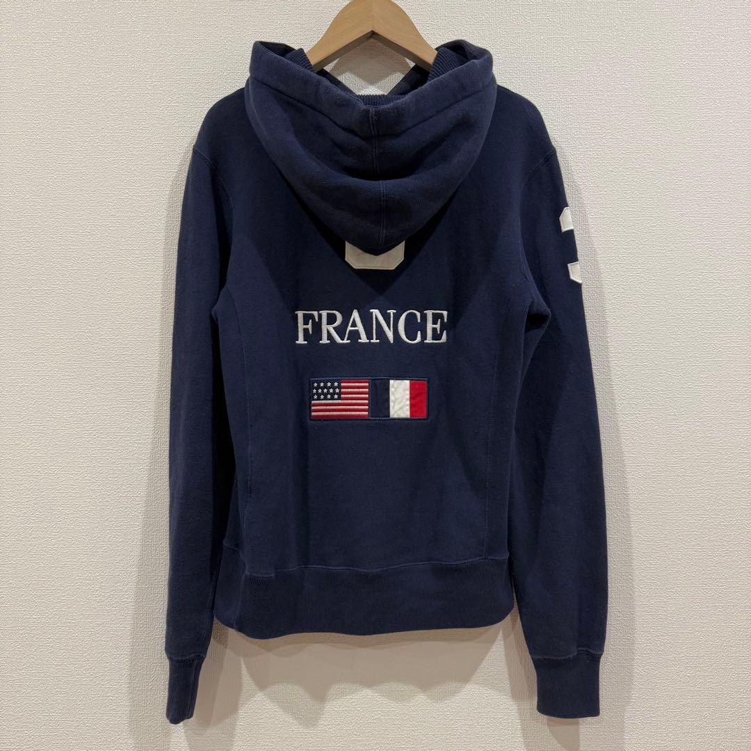 ラルフローレン パーカー ビッグポニー フランス 日本 国旗 刺繍 ネイビー M