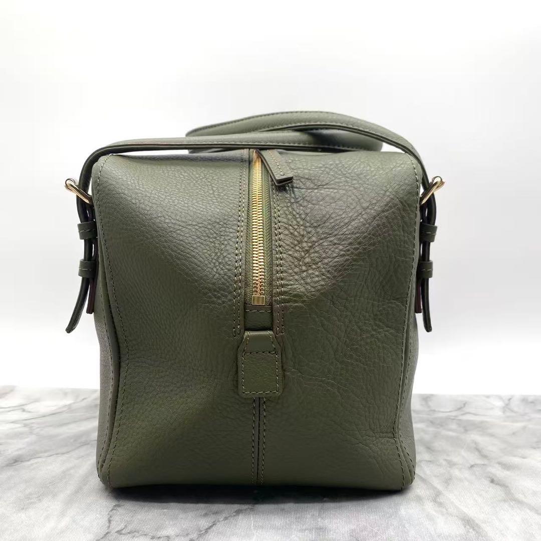 未使用級　土屋鞄　クラルテ　ミニボストンバッグ　肩掛け　保存袋付き　レザー