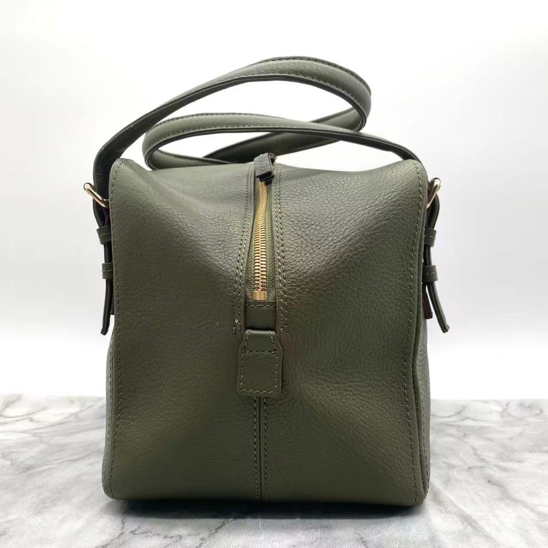 未使用級　土屋鞄　クラルテ　ミニボストンバッグ　肩掛け　保存袋付き　レザー