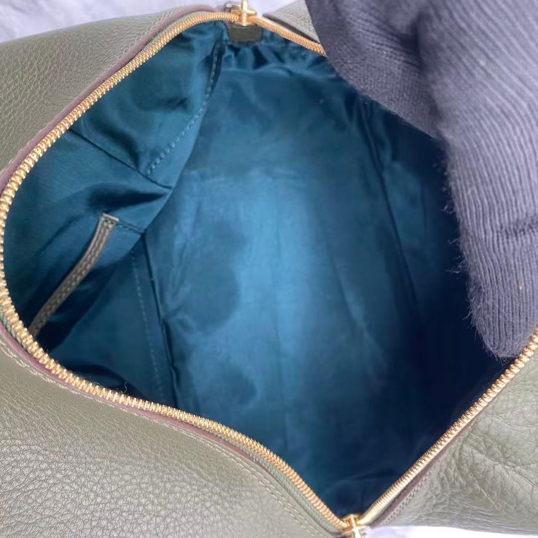 未使用級　土屋鞄　クラルテ　ミニボストンバッグ　肩掛け　保存袋付き　レザー