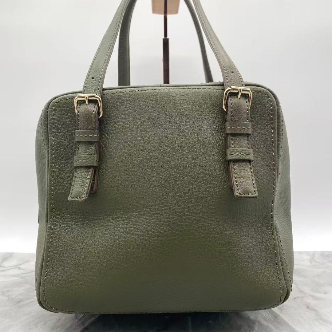 未使用級　土屋鞄　クラルテ　ミニボストンバッグ　肩掛け　保存袋付き　レザー