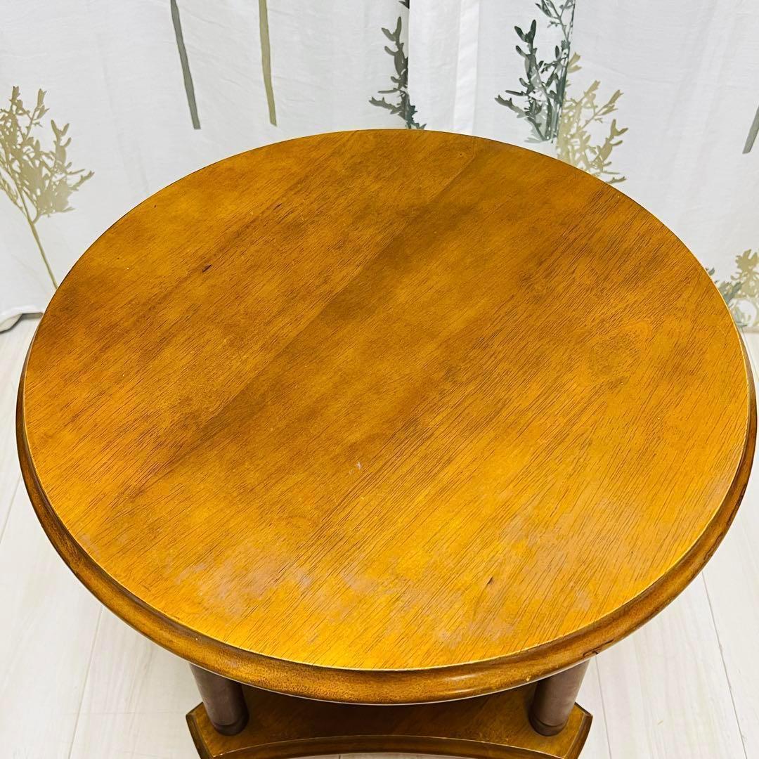 丸型　木製ラウンドテーブル　センターテーブル