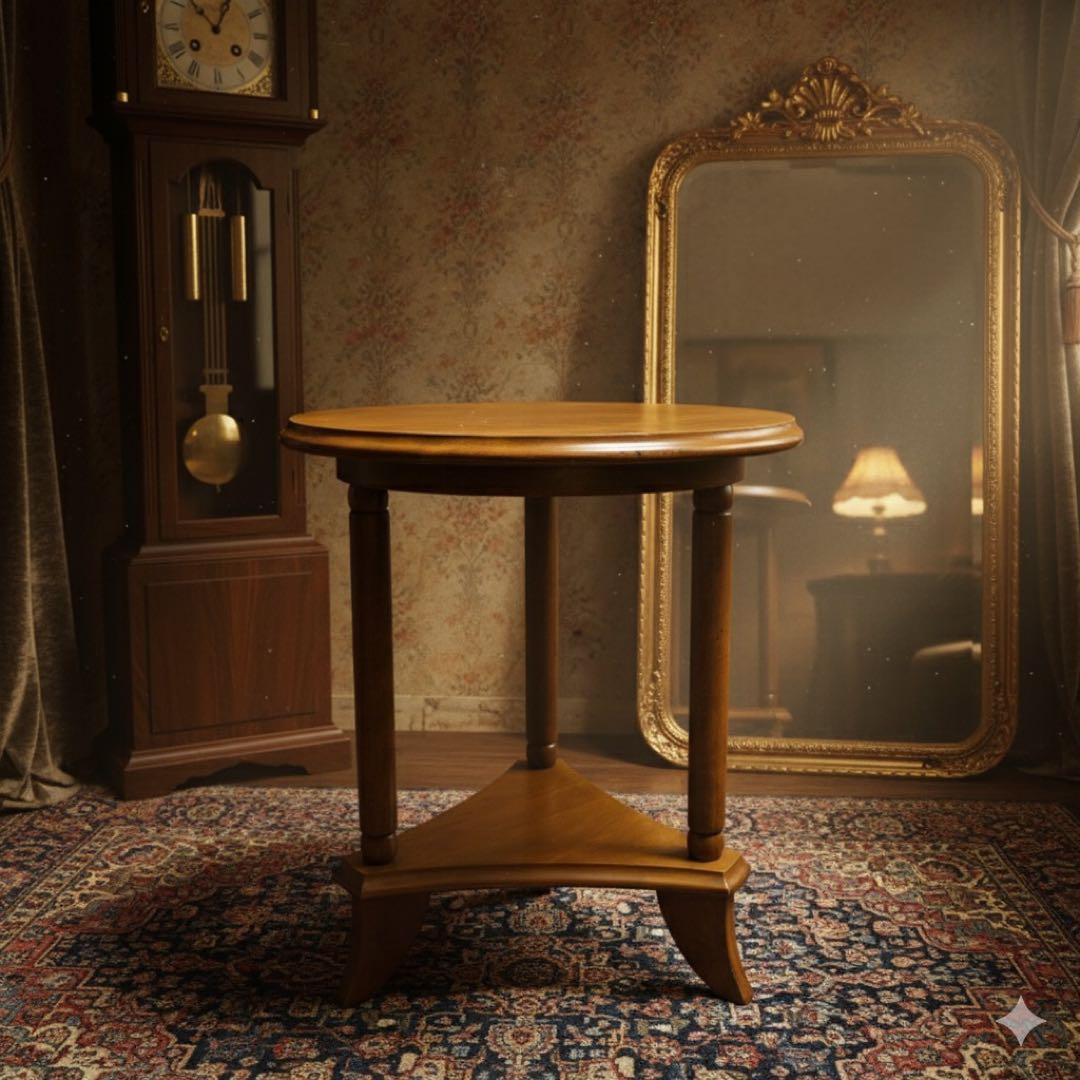 丸型　木製ラウンドテーブル　センターテーブル