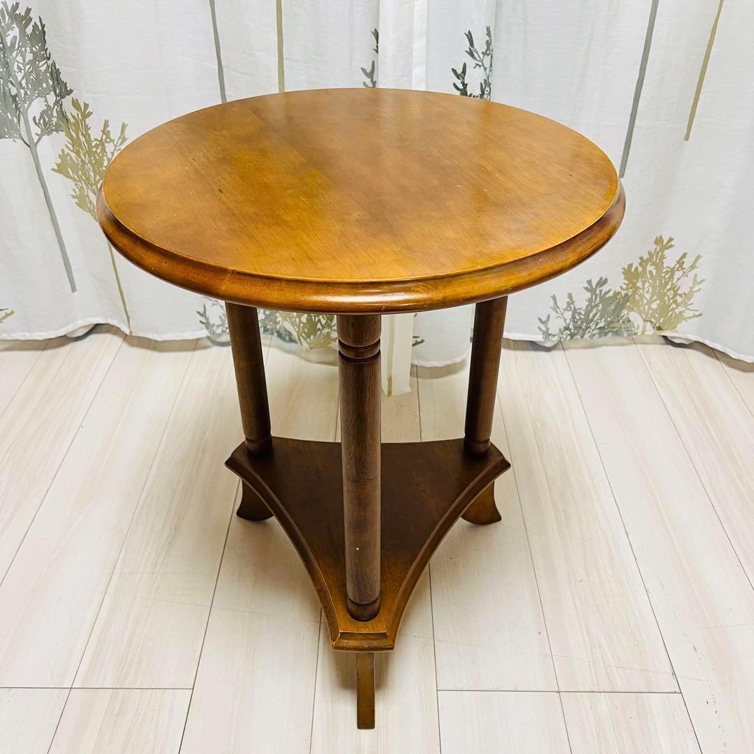 丸型　木製ラウンドテーブル　センターテーブル