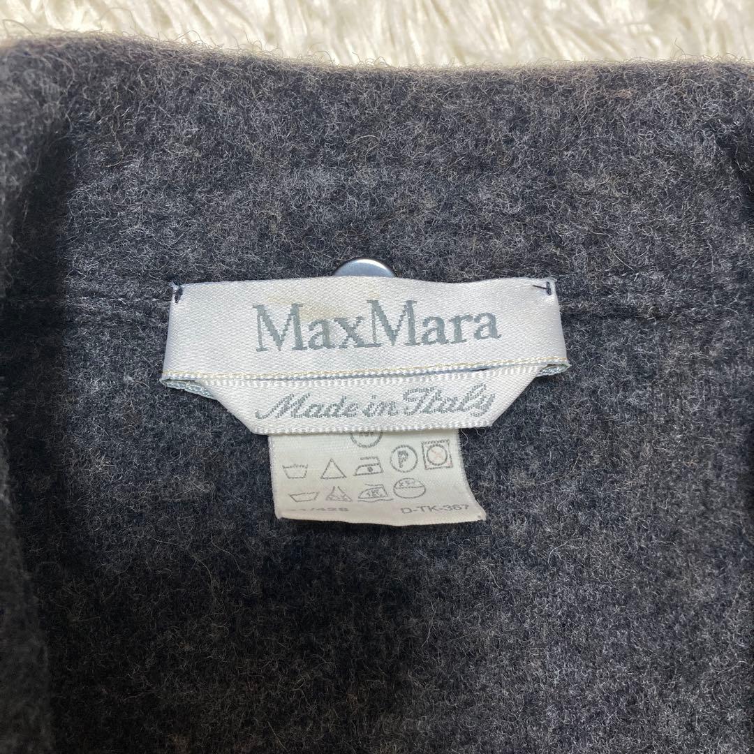 最高級白タグ✨マックスマーラ アルパカ ベルテッドラップコート 38 グレー