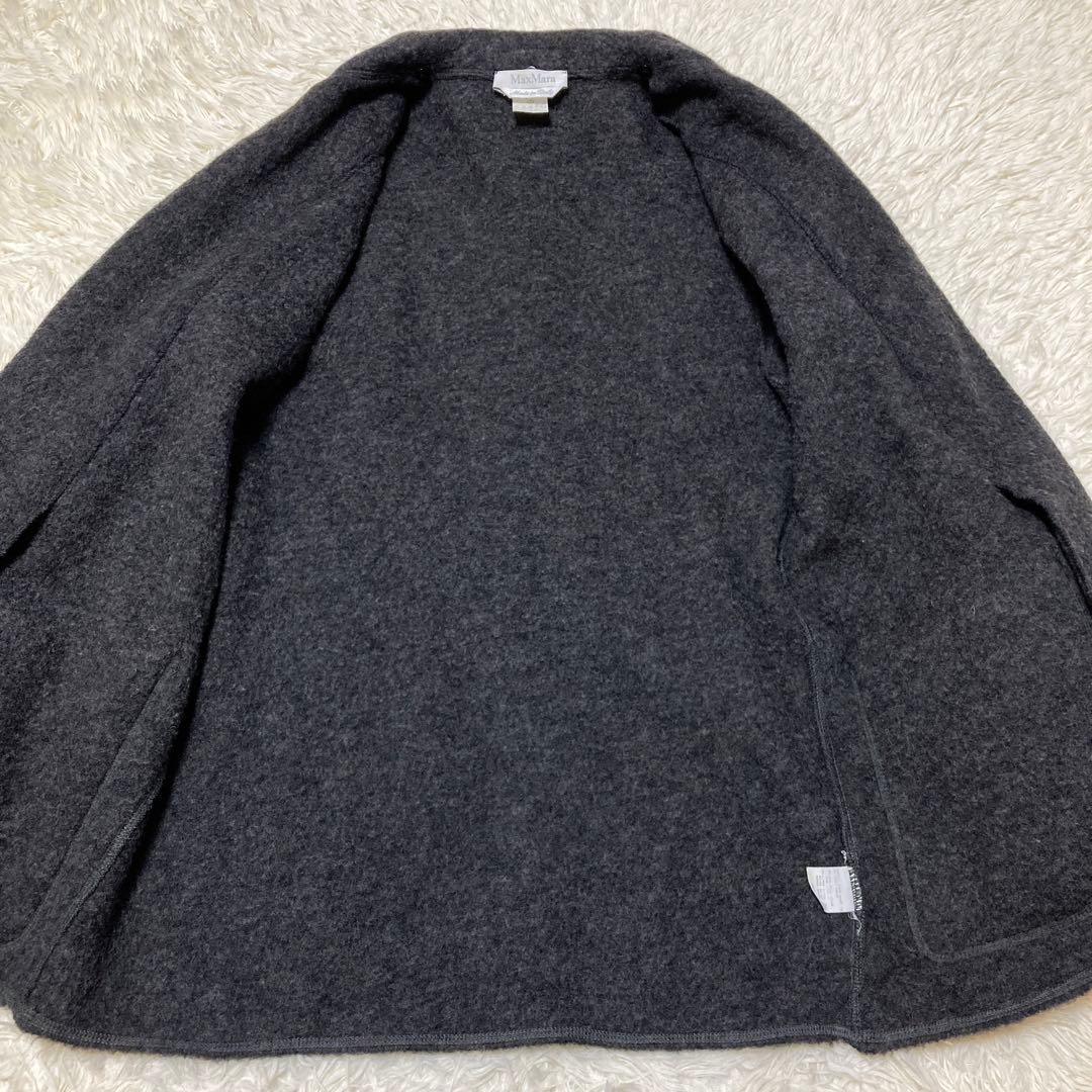 最高級白タグ✨マックスマーラ アルパカ ベルテッドラップコート 38 グレー