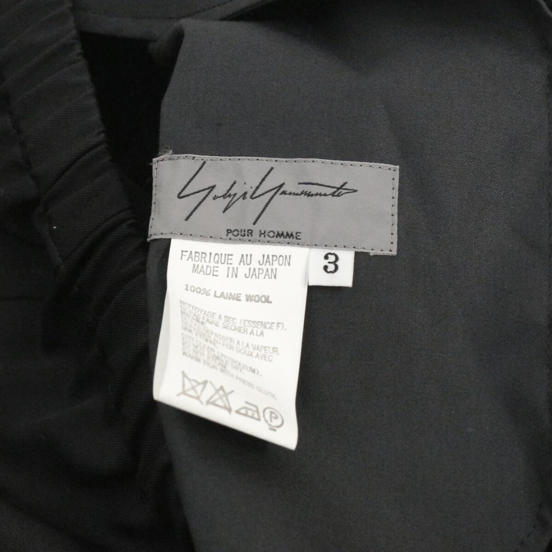 ヨウジヤマモトプールオム 09AW ウールギャバジンラップデザインロングスカート