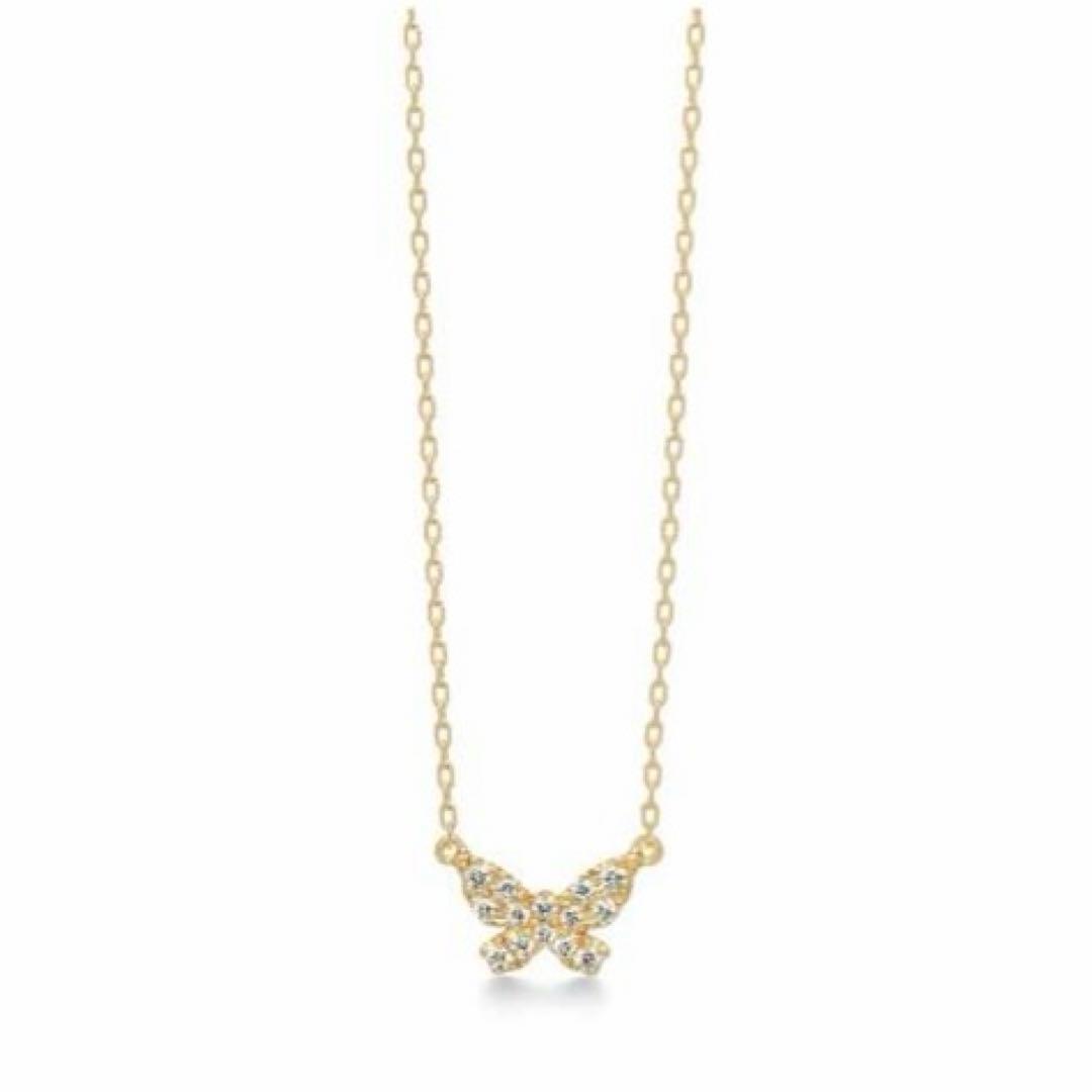 AHKAH バタフライパヴェ ネックレス(K18)