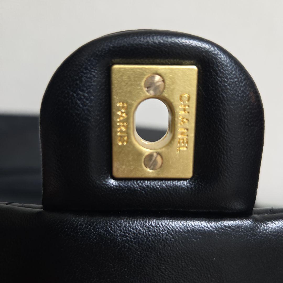 黒 レザー キルティング バッグ