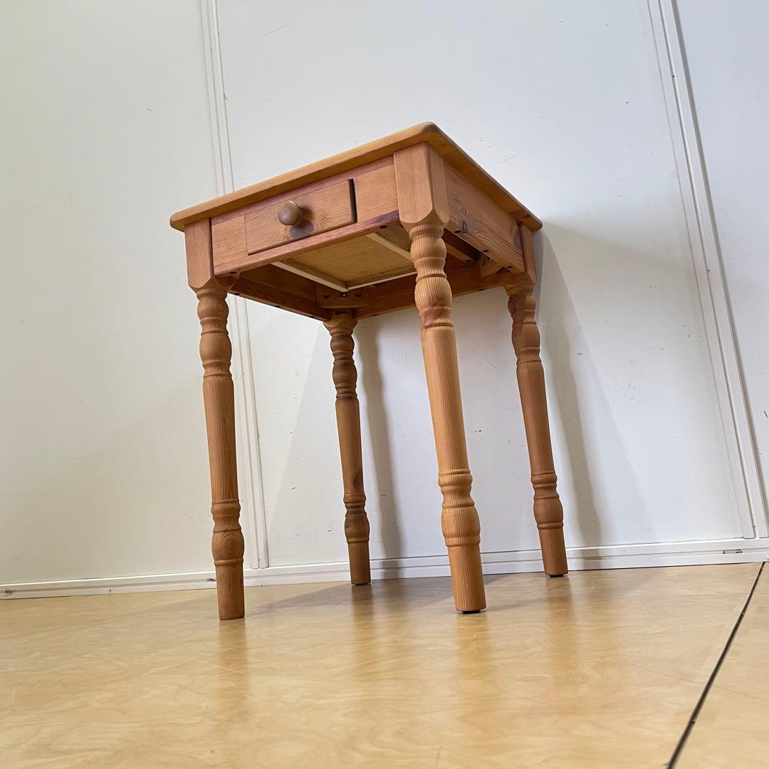 カントリー家具 サイドテーブル 引き出し 電話台 机 デスク 北欧スタイル