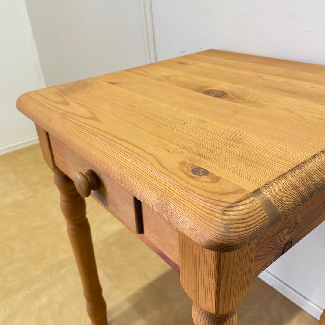 カントリー家具 サイドテーブル 引き出し 電話台 机 デスク 北欧スタイル