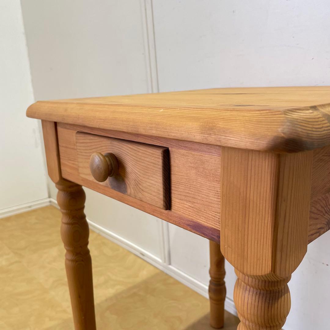 カントリー家具 サイドテーブル 引き出し 電話台 机 デスク 北欧スタイル