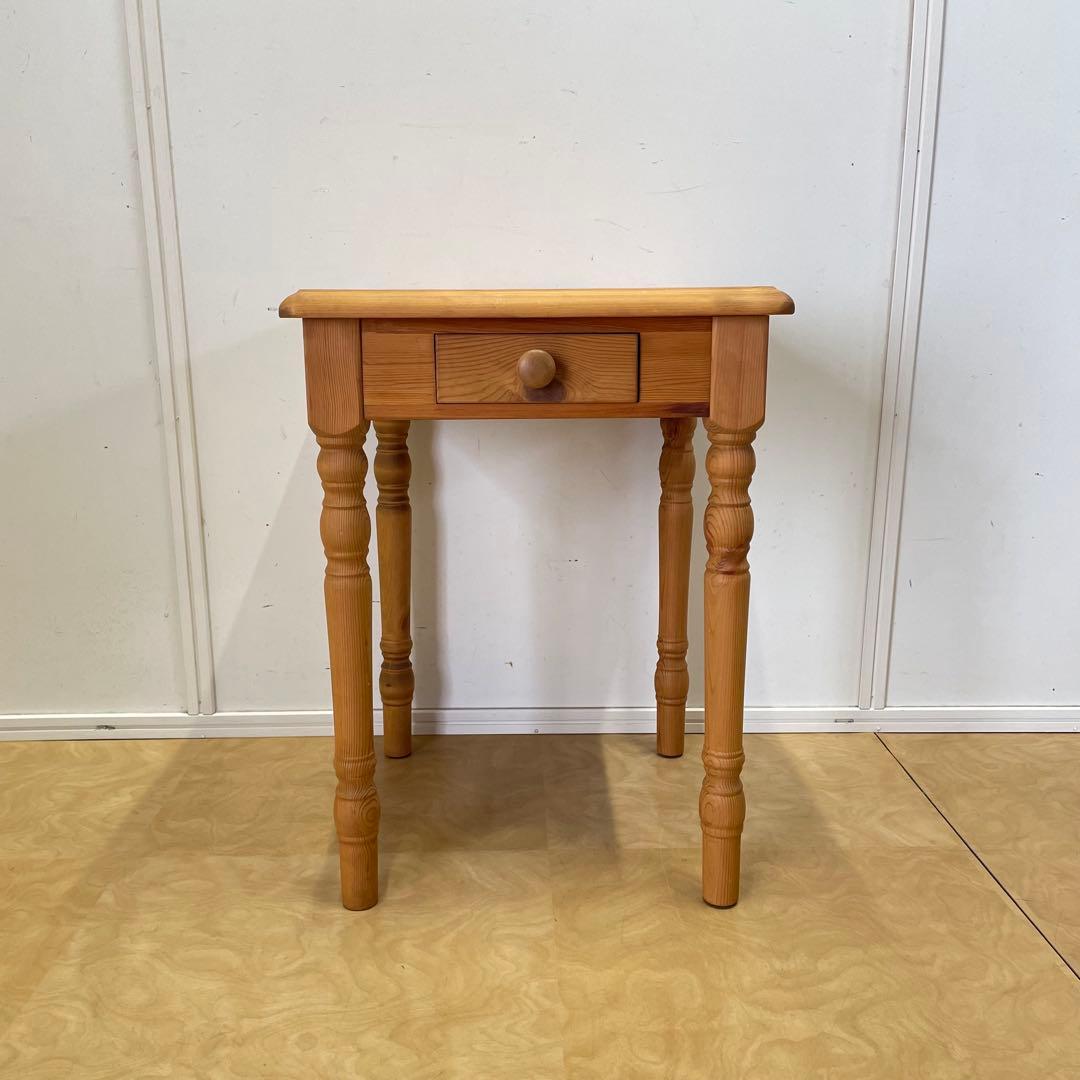 カントリー家具 サイドテーブル 引き出し 電話台 机 デスク 北欧スタイル