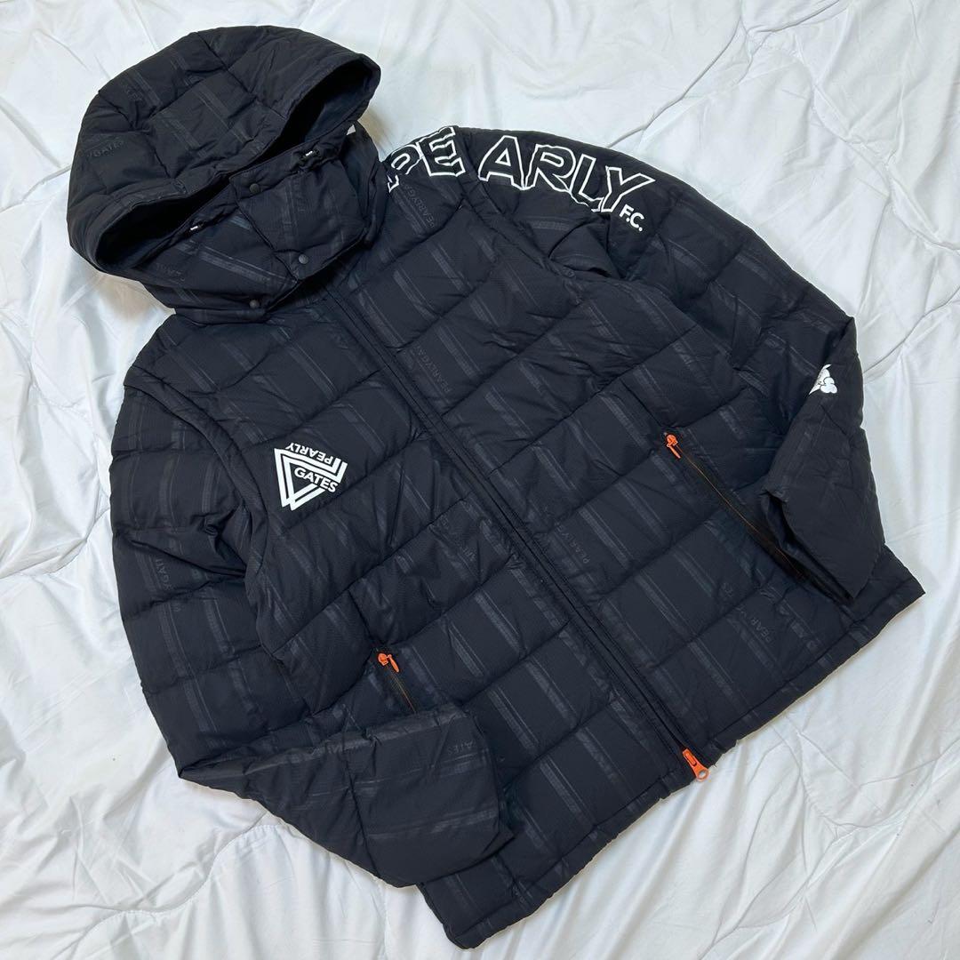 24s PEARLY GATES ストレッチ リボンストライプエンボス ダウン