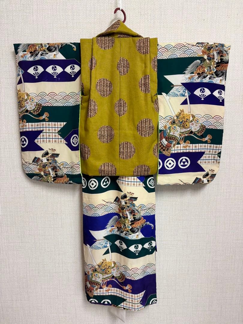 3歳　男の子　被布　アンティーク着物