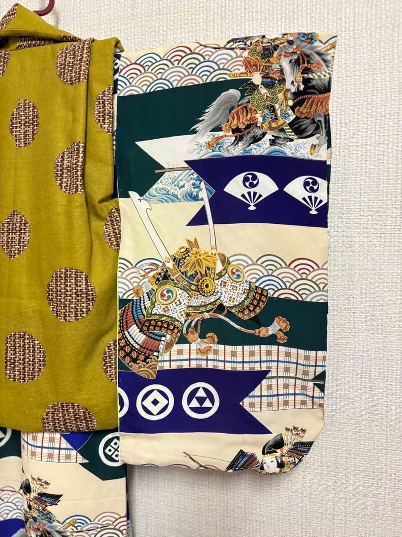 3歳　男の子　被布　アンティーク着物