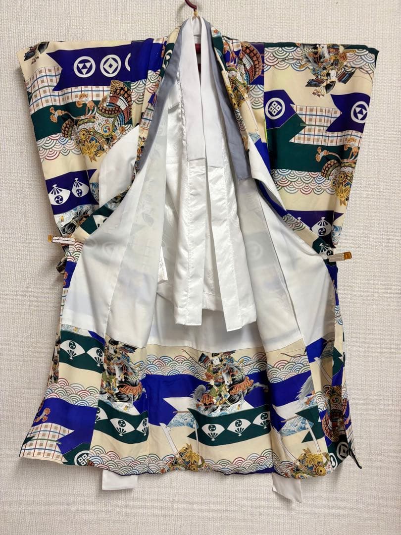 3歳　男の子　被布　アンティーク着物