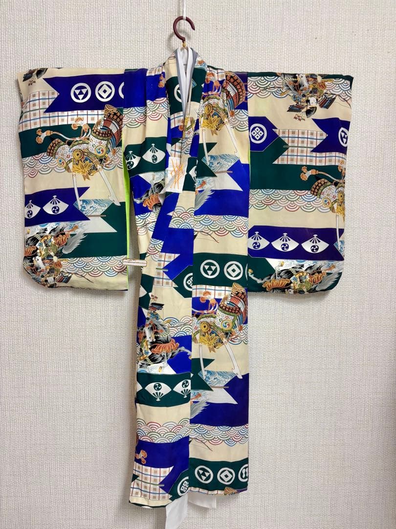 3歳　男の子　被布　アンティーク着物