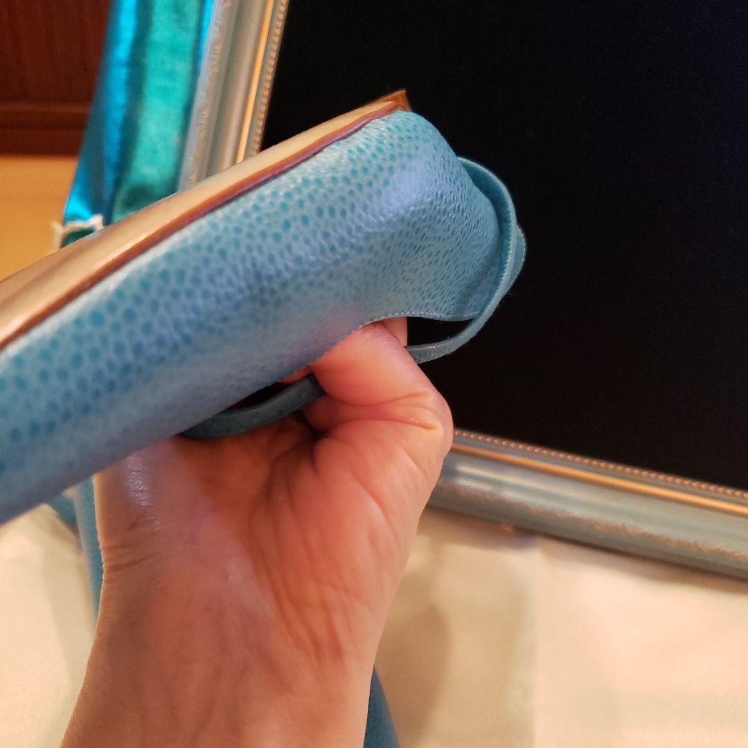 フランス⭐で ブルーのお店で バックと靴を揃えて買った⭐ローヒール靴です