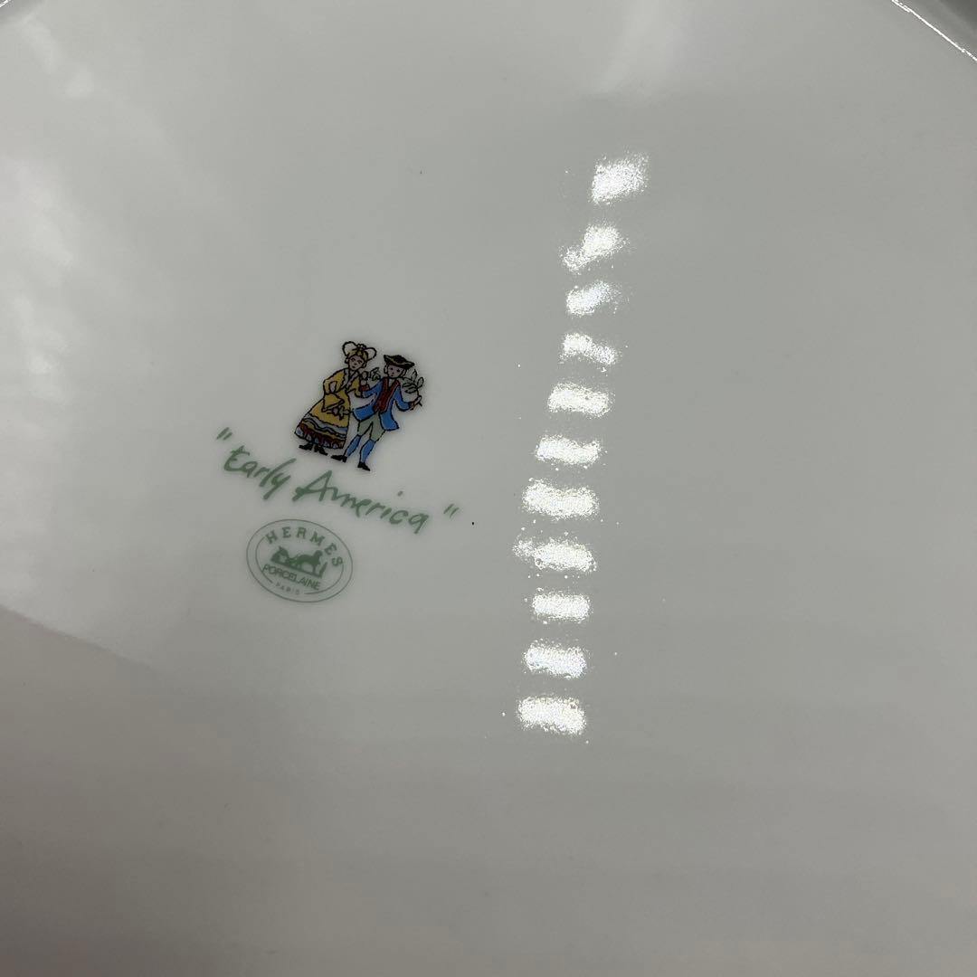 希少　エルメス　アーリーアメリカ　ディナープレート　サービスプレート　33cm