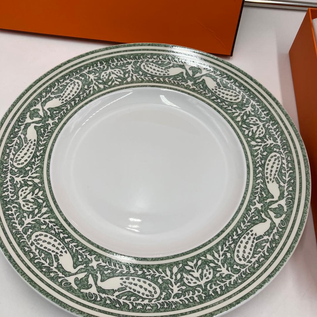 希少　エルメス　アーリーアメリカ　ディナープレート　サービスプレート　33cm