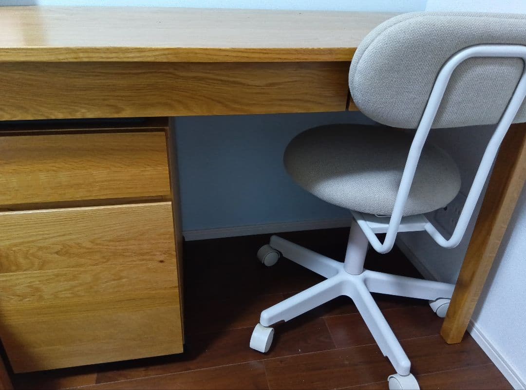 無印良品　デスク　学習机　オーク材