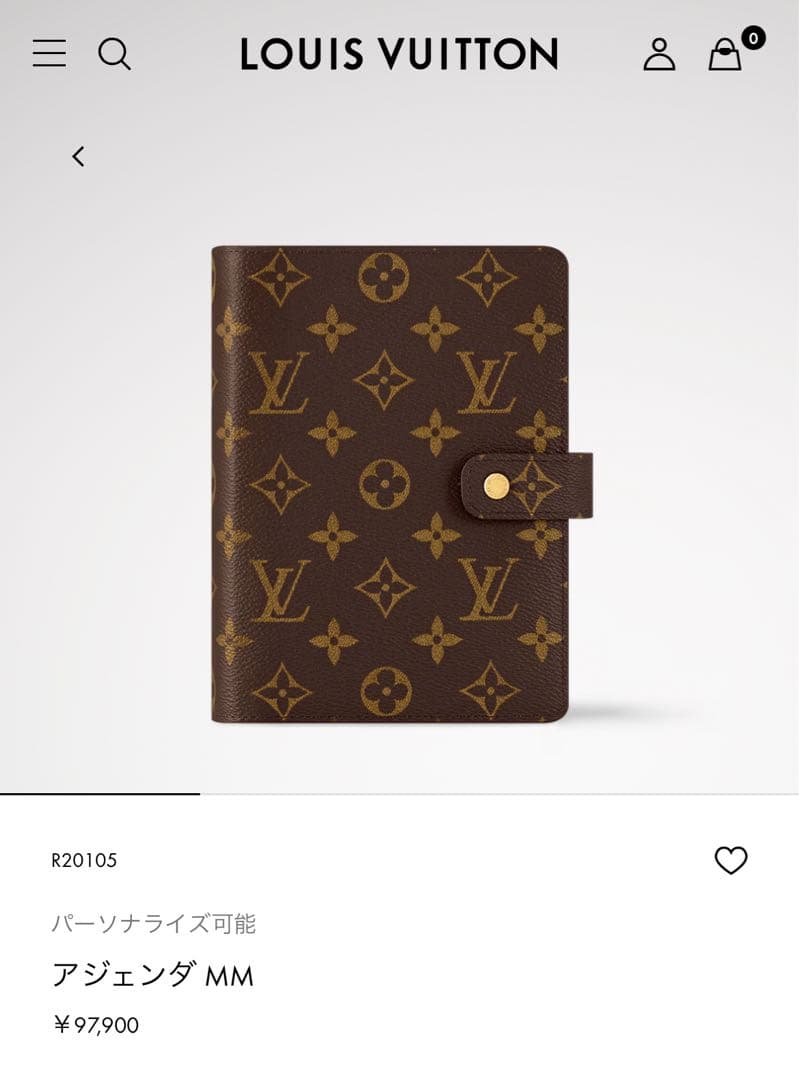 【美品】Louis Vuitton アジェンダMM モノグラム