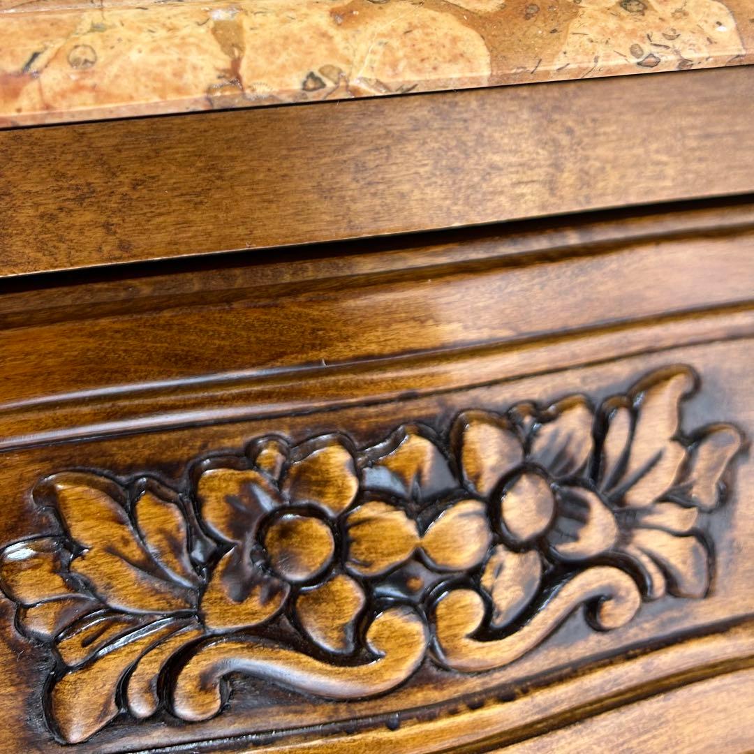 【希少】クラウディオ 猫脚 5段チェスト アンティーク イタリア製 大理石 天板