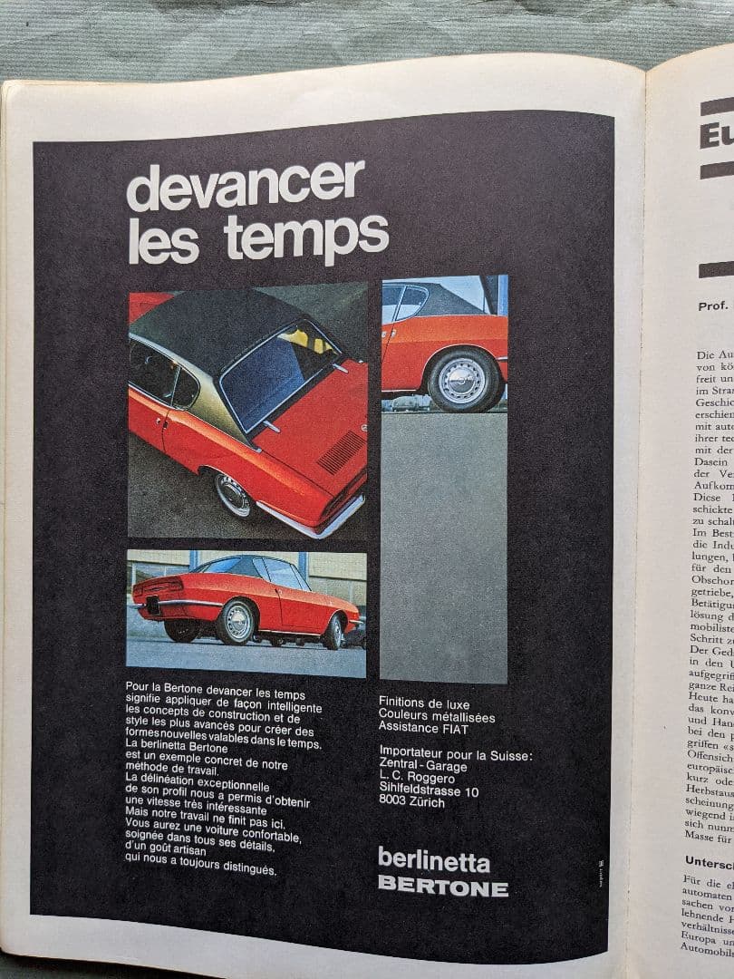 洋書 AutomobIl  Revue  1968