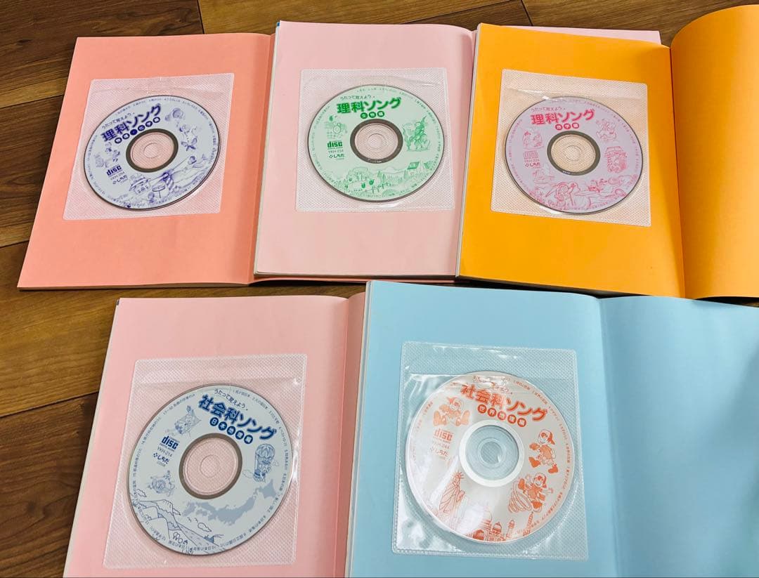 七田式 社会科ソング・理科ソング5冊セット　CD付き