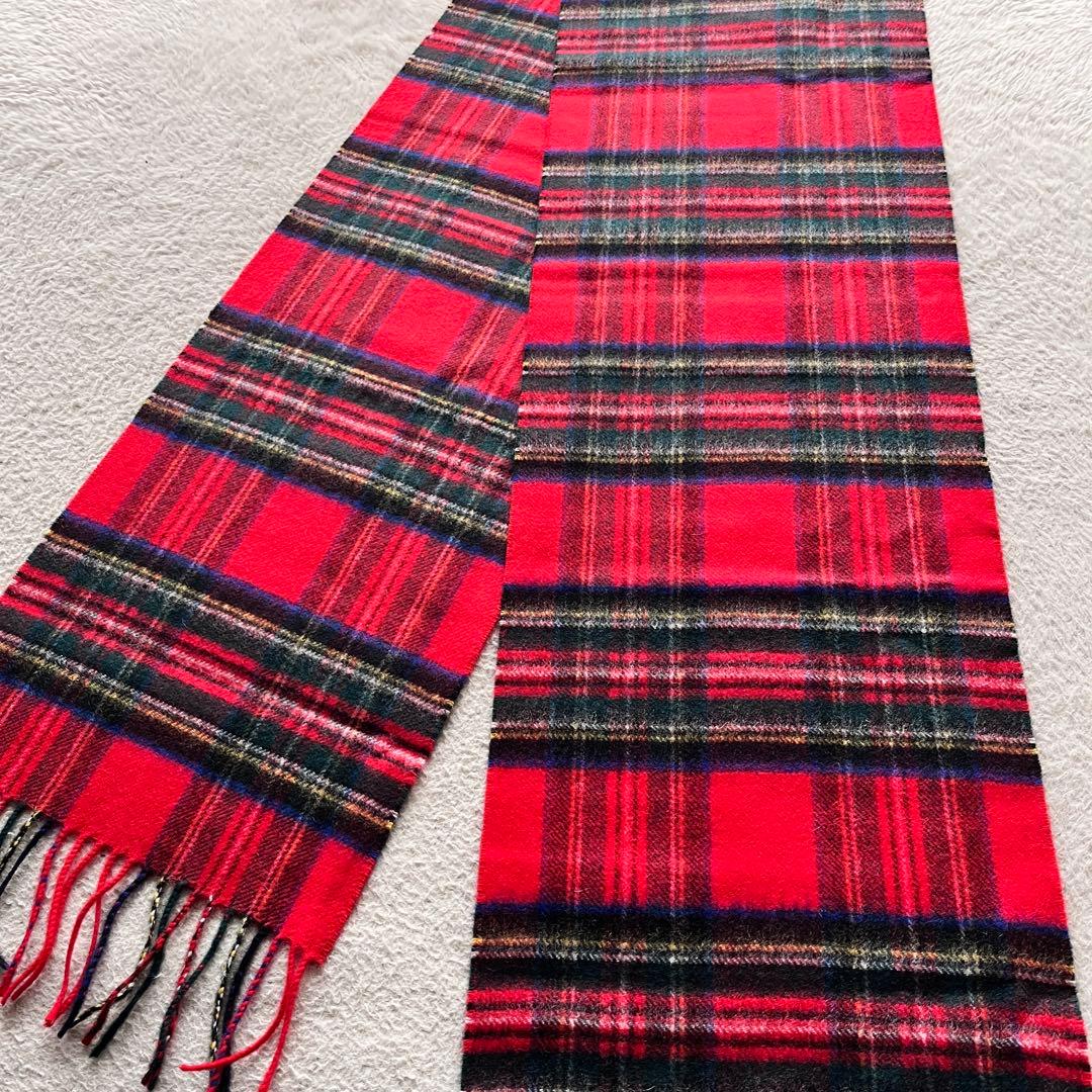 新品未使用✨Johnstonsジョンストンズ カシミア100％ チェックマフラー