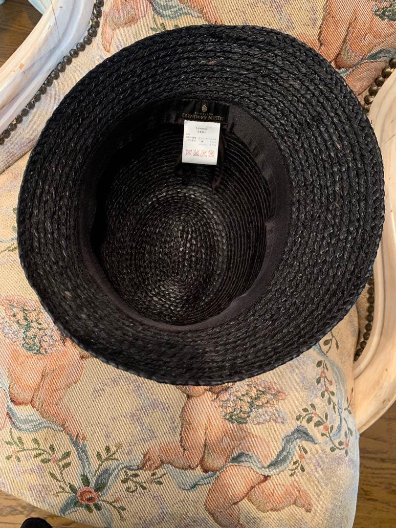 ヘレンカミンスキー　ラフィアハット 麦わら帽子　黒