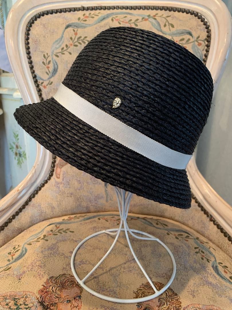 ヘレンカミンスキー　ラフィアハット 麦わら帽子　黒