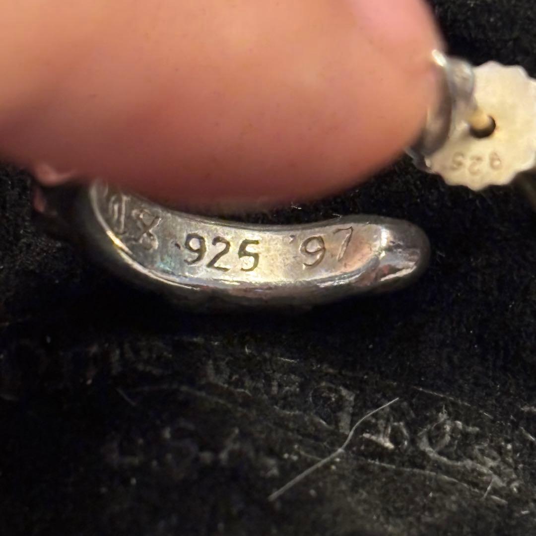 CHROME HEARTS スクロール フープ ピアス インボイス原本付