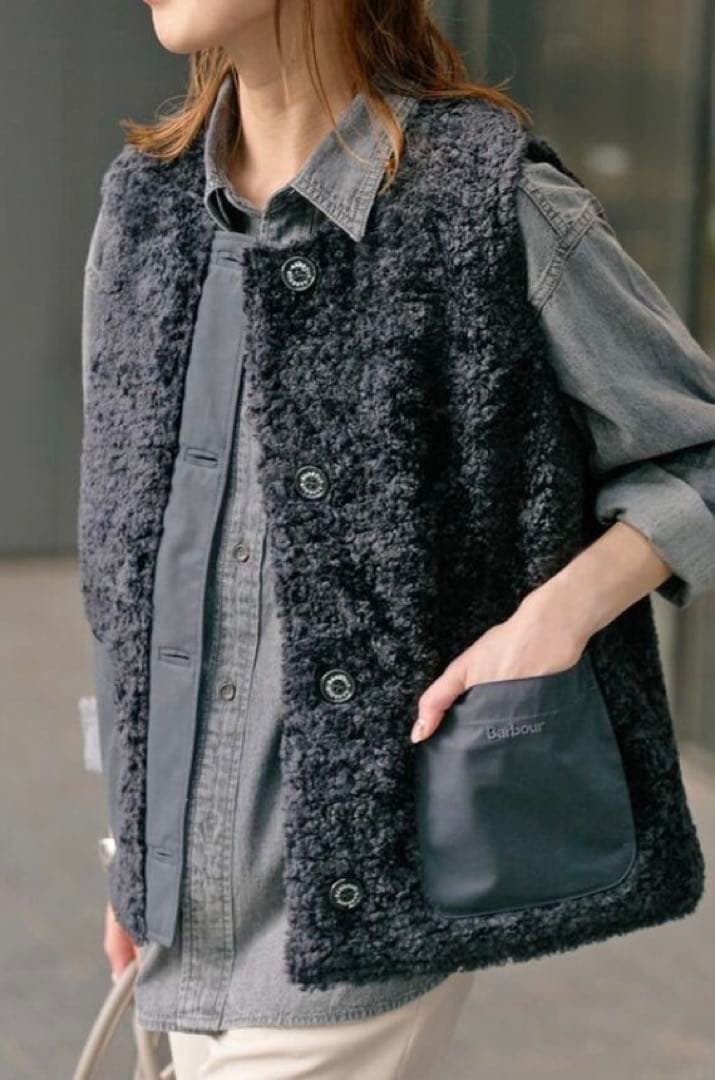 SpickandSpan Barbour kintralinerベスト ブラック