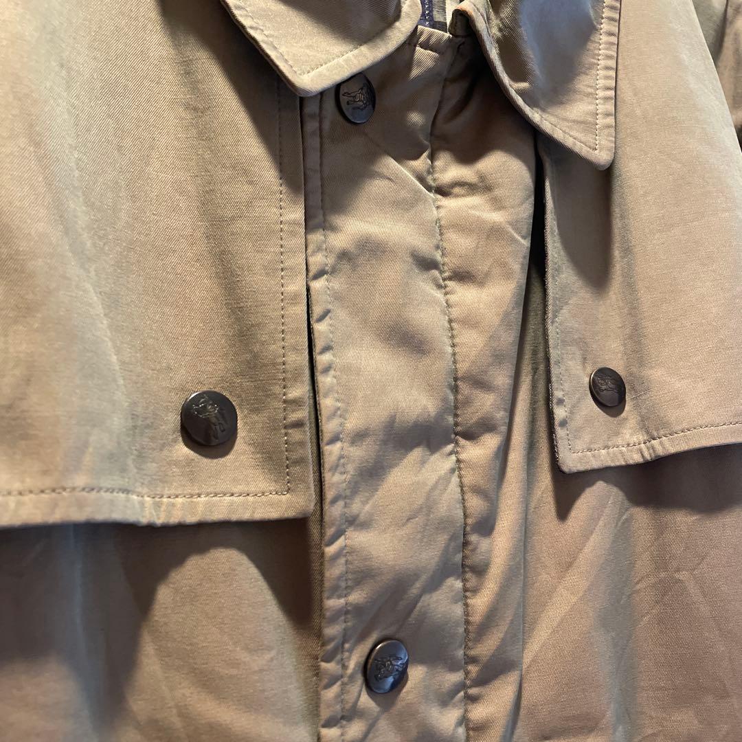 80's90's英国製別注【バーバリー×マルゼン】玉虫色ハーフコートカバーオール