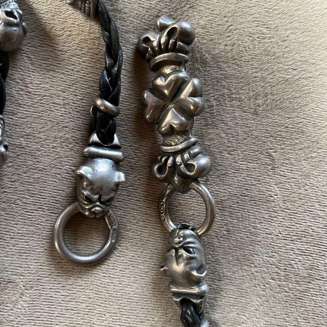 生前ガボール4ハートクラウン9スカルウォレットチェーン