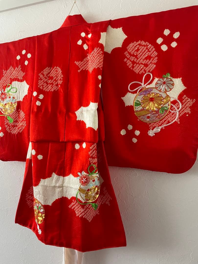 七五三　3歳　正絹お着物セット