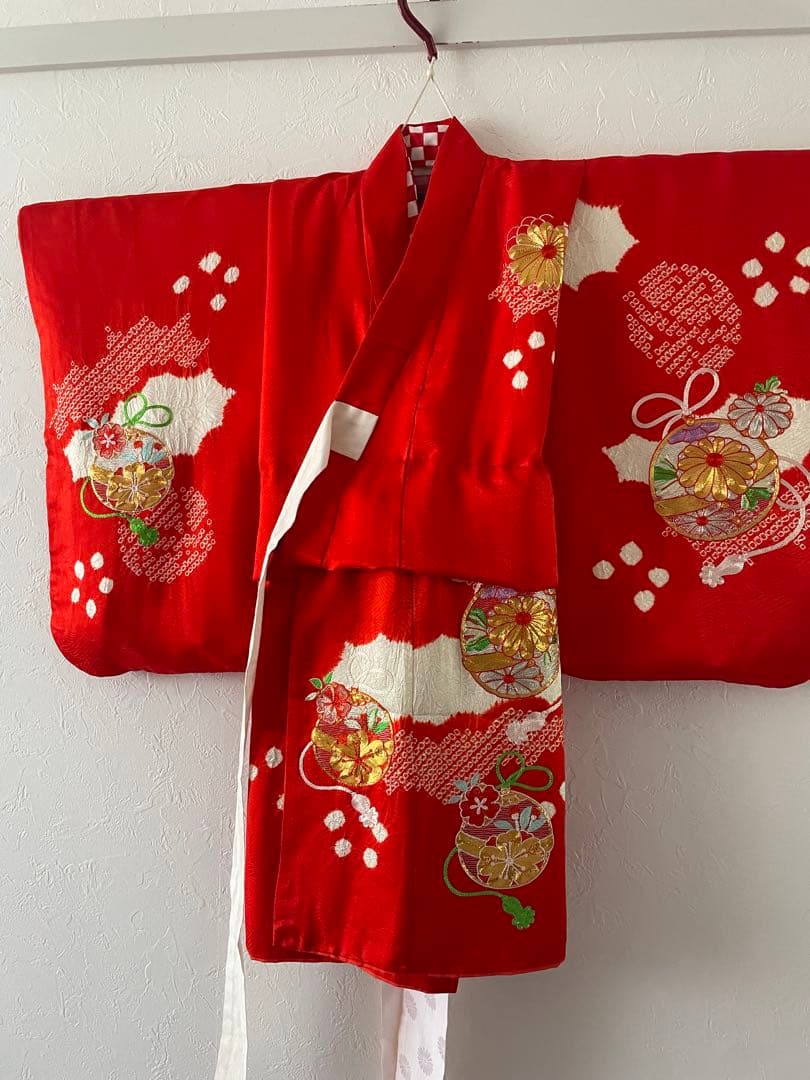 七五三　3歳　正絹お着物セット