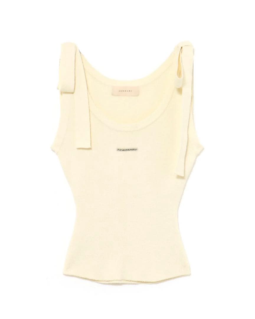 andmary Avrill ribbon tops アイボリー