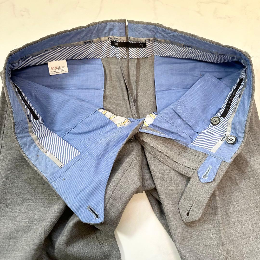 PT01 ビームスエフ別注 スーパースリムフィット ストレッチ グレー 46
