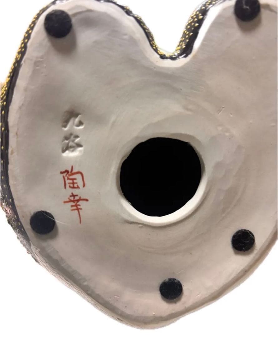 九谷焼 招き猫 陶器製 置物 高さ25cm