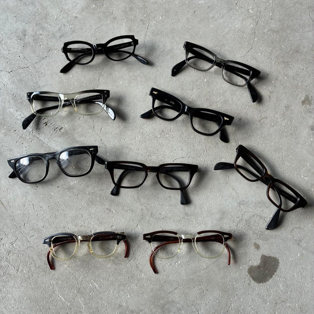 50's〜70's ヴィンテージ サングラス 眼鏡 9個セット ジャンク