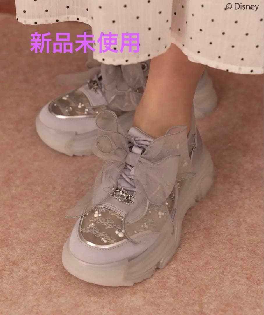 新品未使用　RANDA 【Mickey＆Minnie】シアーデザインスニーカー