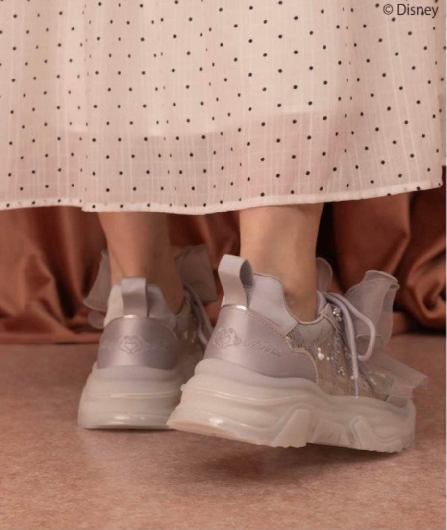 新品未使用　RANDA 【Mickey＆Minnie】シアーデザインスニーカー