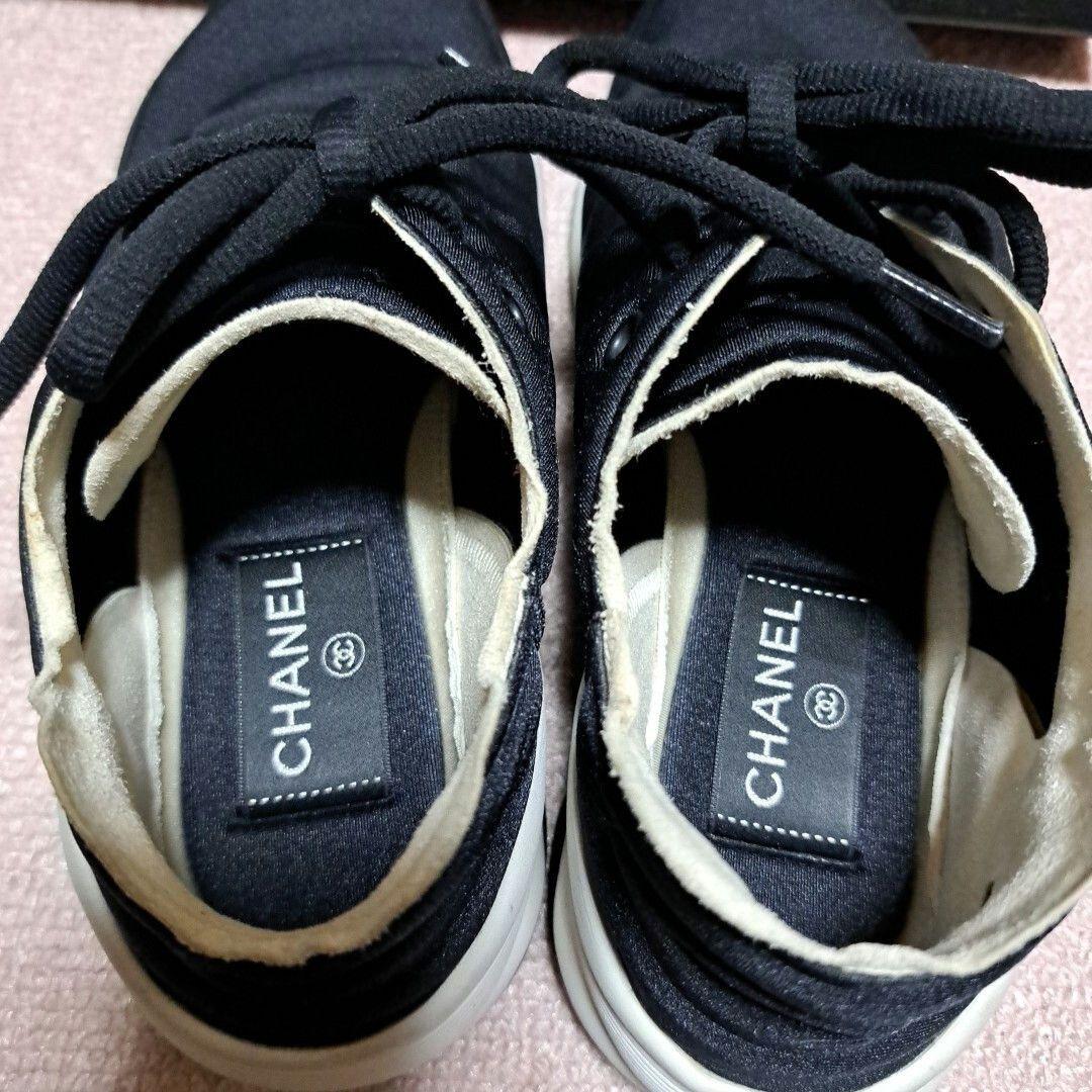 CHANEL ココマーク ファブリックスニーカー 23.5cm G34763