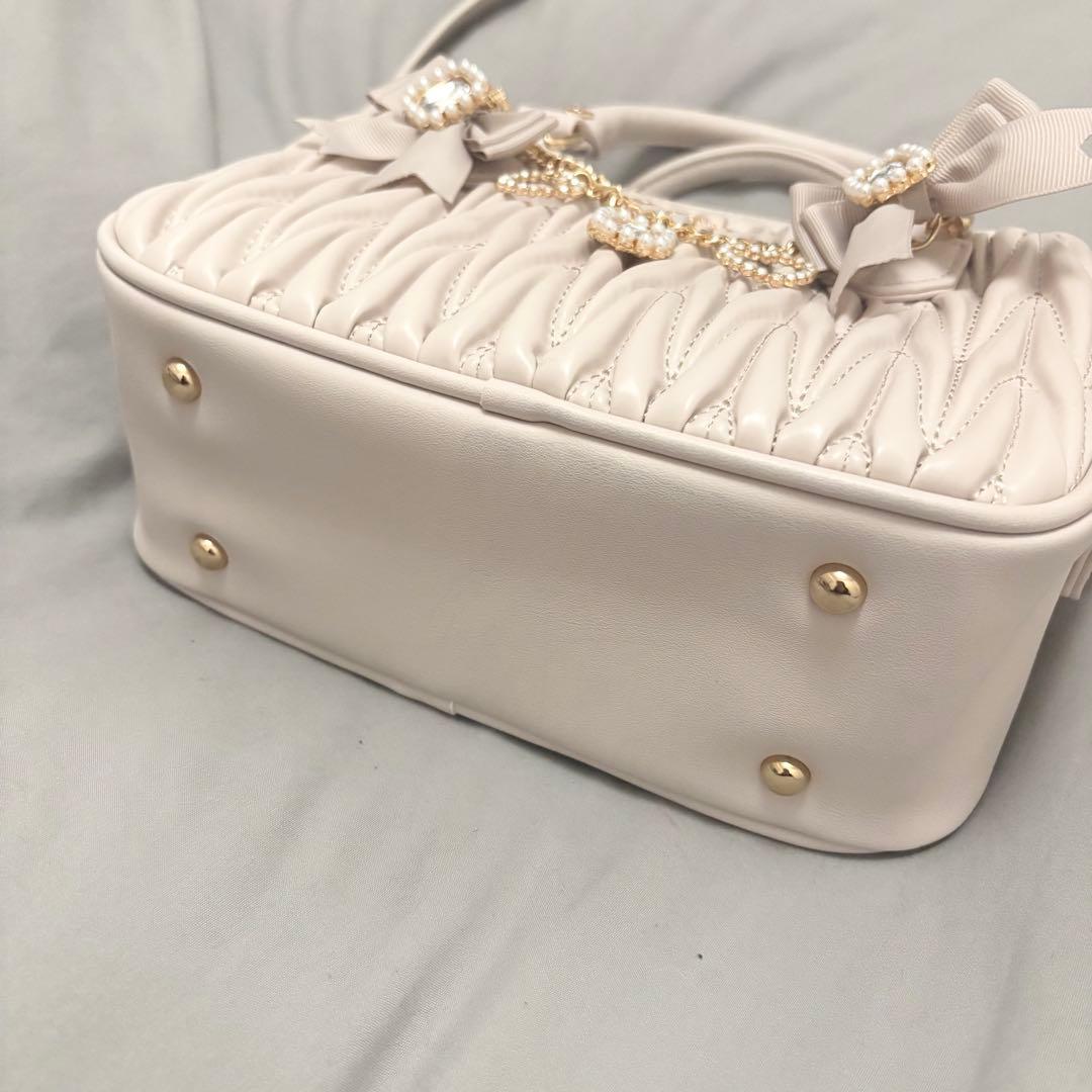 キルティングリボンチャームポシェット LIZLISA ピンク