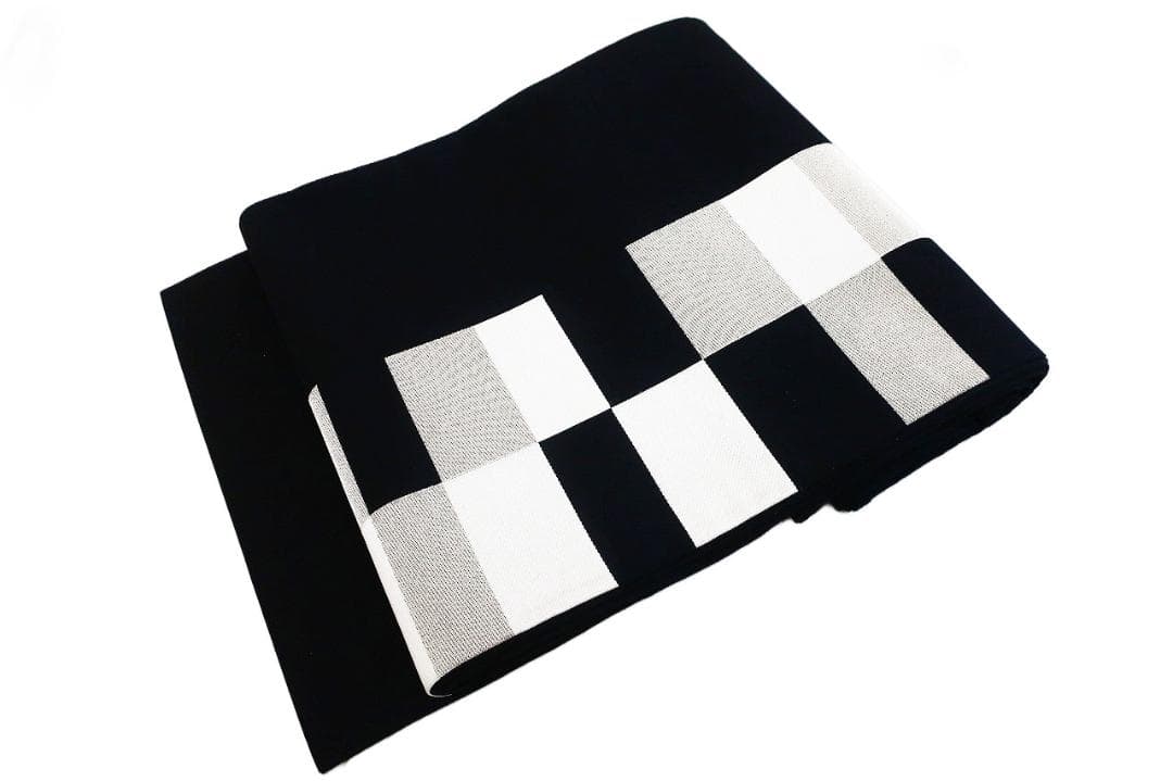 ★専用★美品 袋帯 黒 市松 モダン モノトーン 長さ4m37cm 正絹