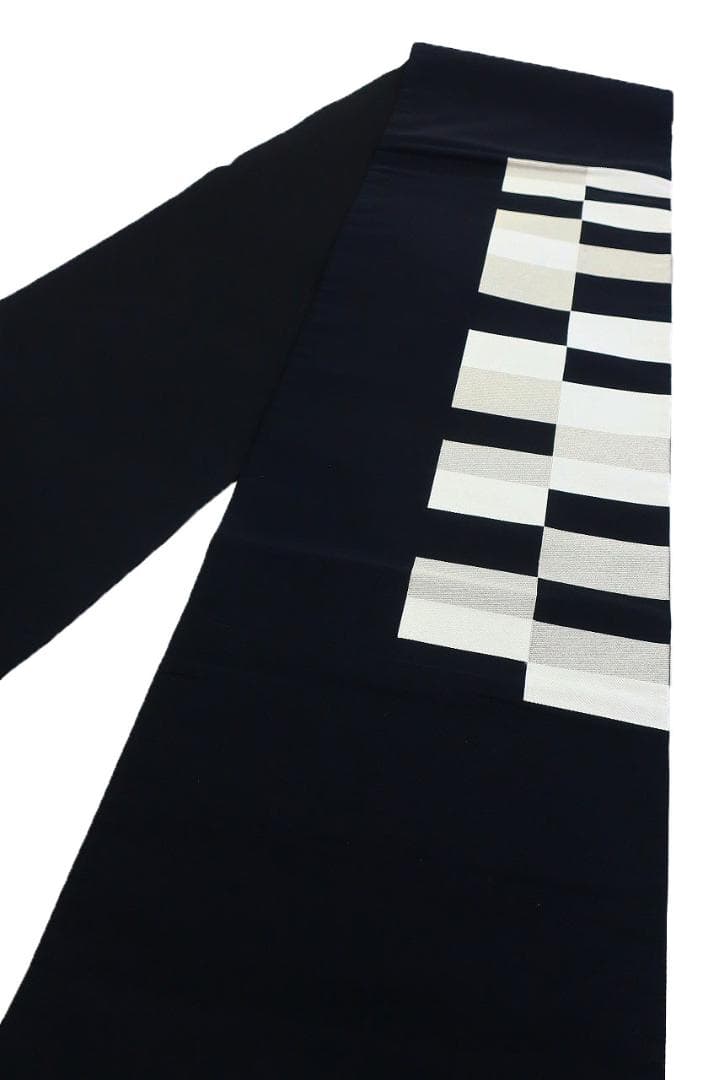 ★専用★美品 袋帯 黒 市松 モダン モノトーン 長さ4m37cm 正絹