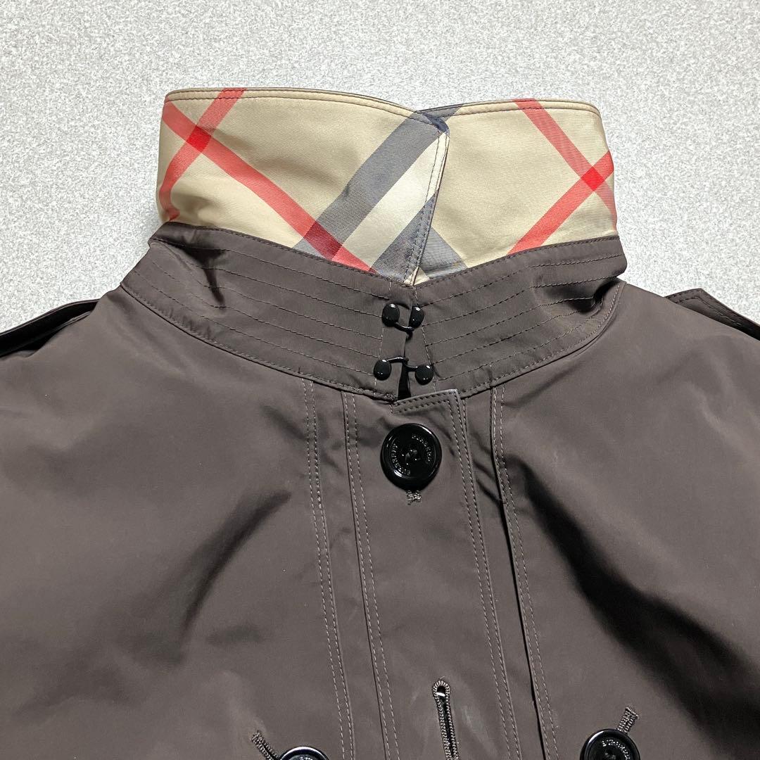 希少✨バーバリーロンドン 46 ファー付きトレンチコート メガチェック 5way
